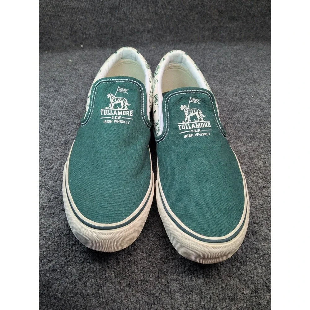 Tullamore Whiskey Slip On Skateboard Shoes Size 10 Green & White Excellent Cond. - Picture 16 of 16